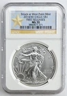 2014(W) American Silver Eagle NGCMS70 FIRST RELEASE West Point Mint .999 Fine