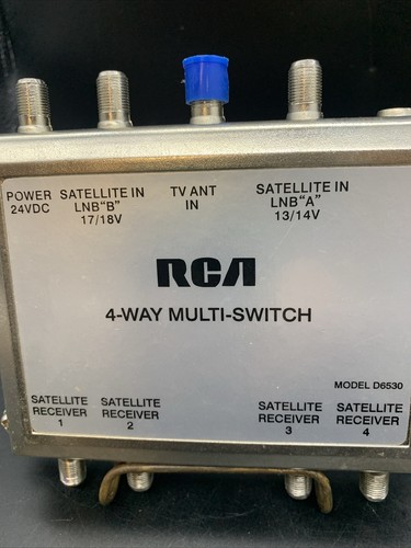 RCA- DBS - 4 Way Distribution Multi-Switch, Model D6530 Vintage Part - Picture 5 of 5