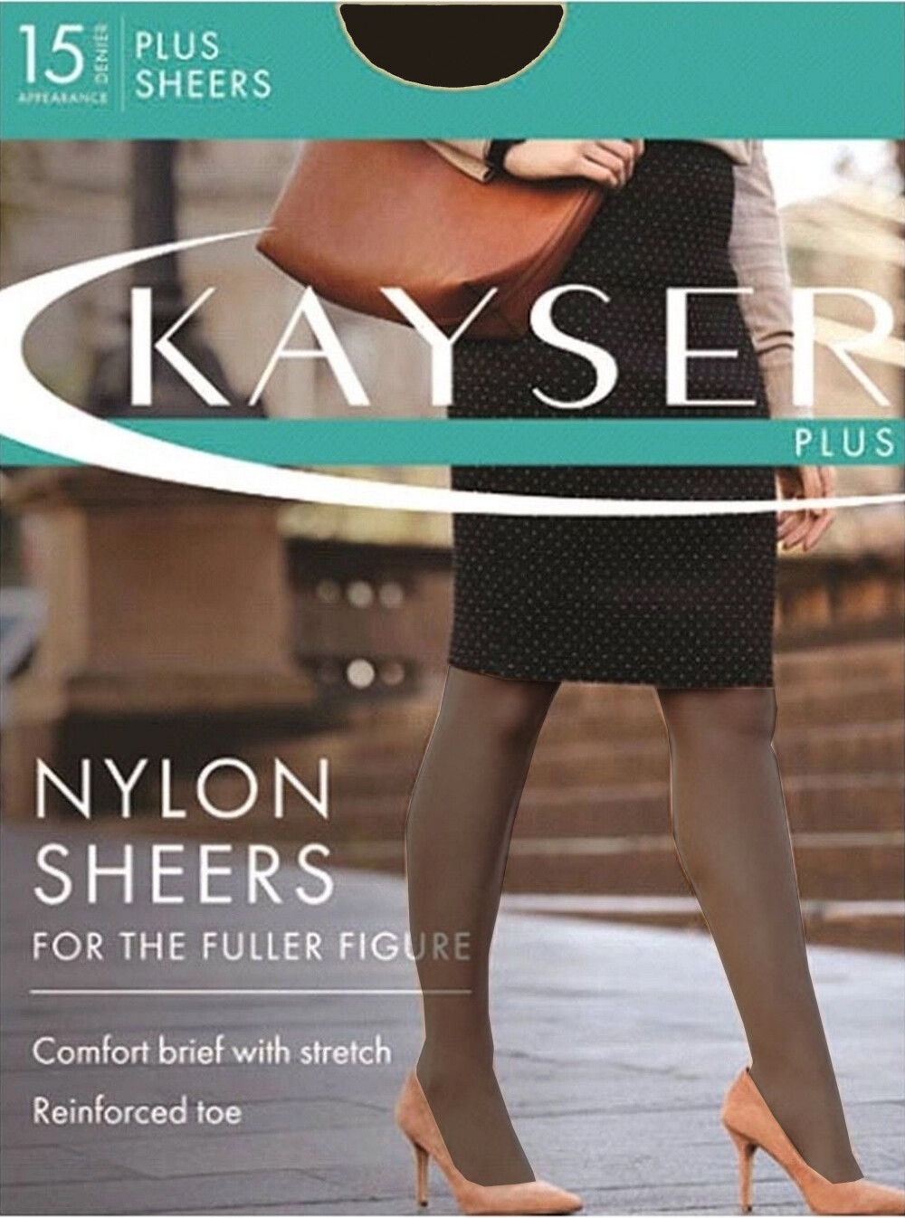 7x Kayser Plus Nylon Sheers Black Stockings Womens Pantyhose Tights