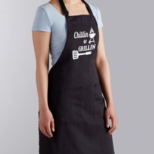 Chilling and Grilling Dad Funny Father's Day Gift for Him BBQ Grill Manly Apron