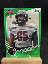 Topps XFL Keenan Brown Green insert card 33/99