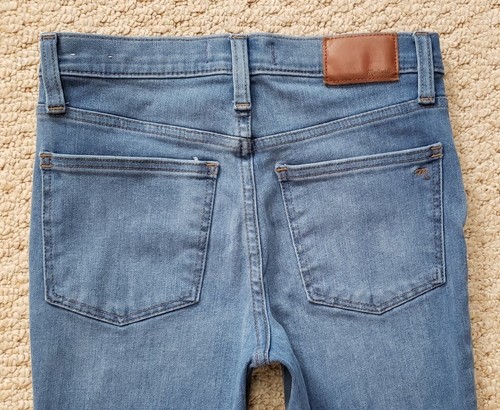 Madewell 10" hoch geschnittene Jeggings Stretch Denim Damengröße 24P x L23 roher Saum gebraucht, in einwandfreiem Zustand - Bild 4 von 6