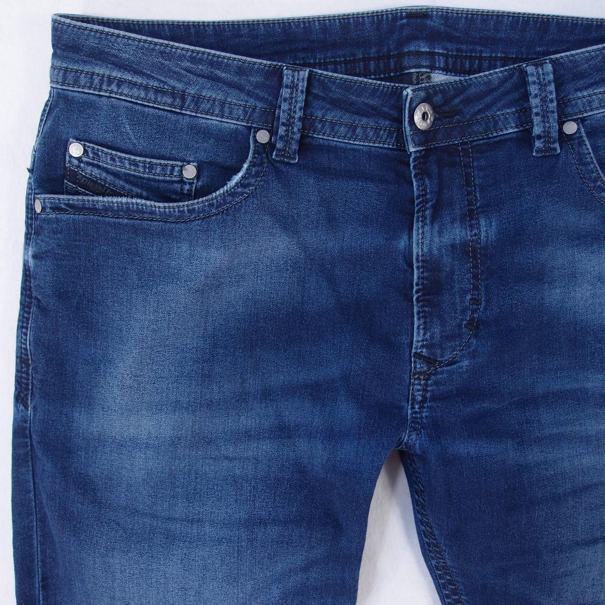 Mens Diesel THAVAR-NE 0674Y Stretch Slim Skinny Blue Jeans