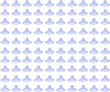 Hyamass 100pcs Mini Clear Plastic Suction Cups Without Hooks (Diameter 20mm)