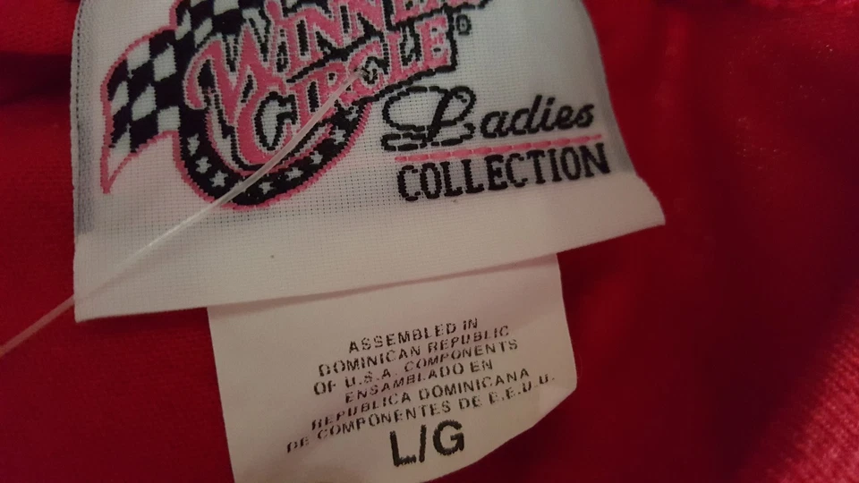 Winner's Circle 女式衬衫上衣 L 码大号红色白色蓝色 Jeff Gordon 全新 — 第 2/3 张图片