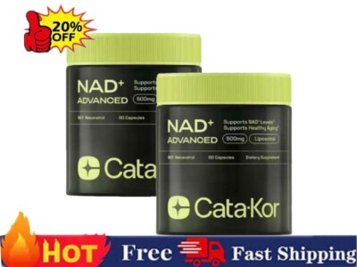 NAD+ ADVANCED 500mg Supplement for Anti-Aging, Energy,Focus / Nicotinamide 60pcs