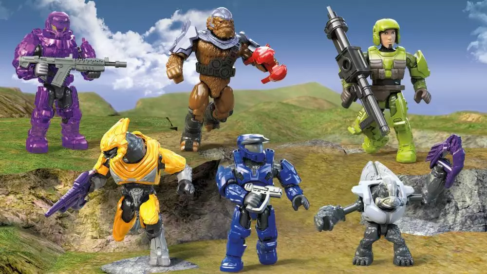  Mega Construx Halo Universe Series 2 Blind Bag Mini Figures  (Pack of 4) : Toys & Games