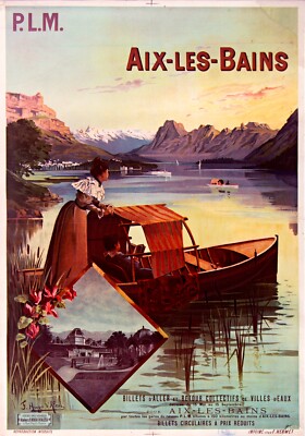 AIX LES BAINS TRAVEL POSTER *2X3 FRIDGE MAGNET* WORLD VACATION ROAD TRIP FRANCE