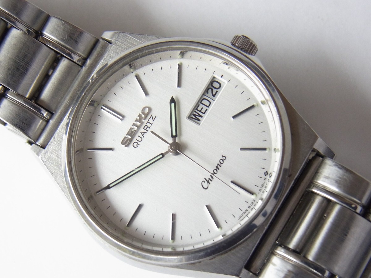 SEIKO CHRONOS 8123-6130 SUWA FACTORY 10 BAR WATER RESIST MENS  