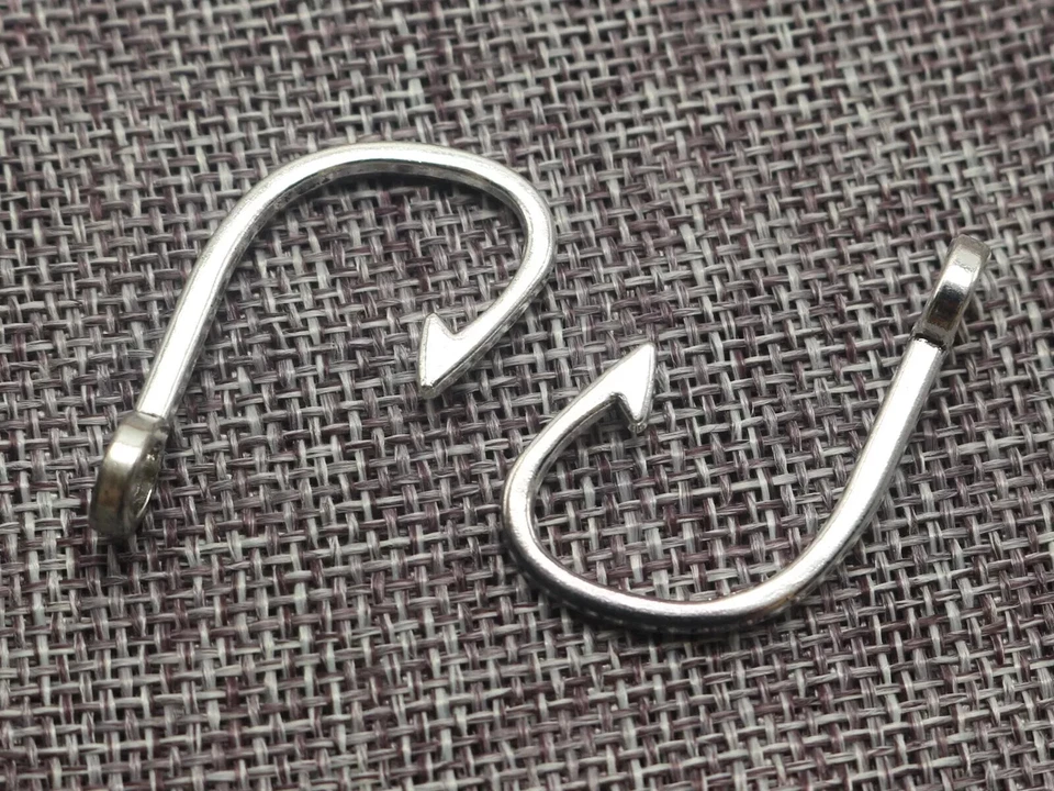 10 Pcs Tibetan Silver Tone S Fish Hook Clasp For Leather Cord Craft - Image 4 of 4