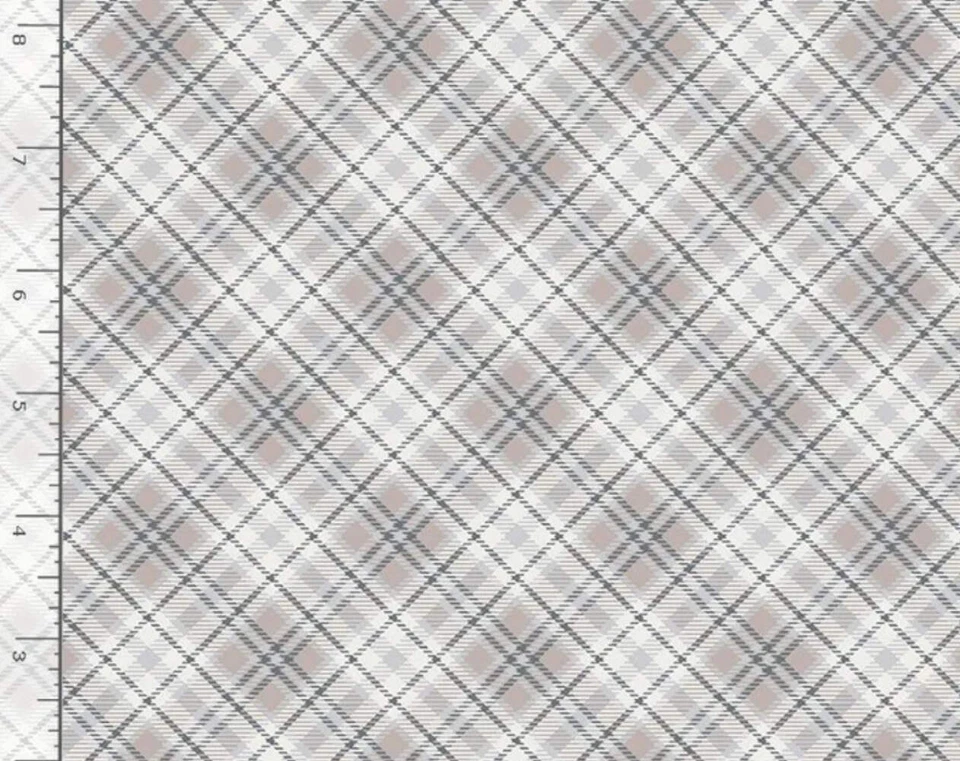 MINKY Timeless Treasures Рождественский Мягкий Крем Зимний Легкий Косой Шотландский - Изображение 3 из 3