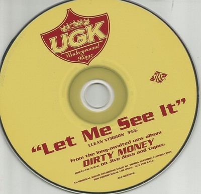 Underground Kingz UGK let me see it CLEAN Version PROMO DJ CD Single SEALED 2001