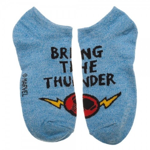 3 pares de calcetines tobilleros Thor para mujer Marvel Comics God of Thunder Ragnarok - Imagen 4 de 4
