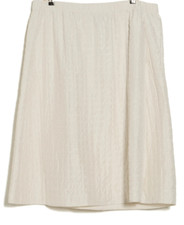 NEW Eileen Fisher A-Line Silk Skirt in Bone Size L P3475