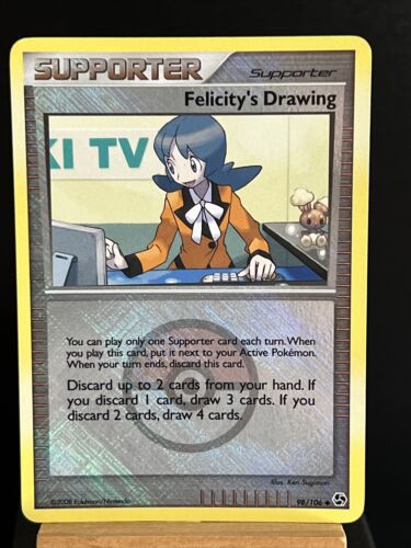 Pokemon Card Felicity’s Drawing 98/106 Great Encounters Crosshatch Reverse STAMP - Picture 1 of 7