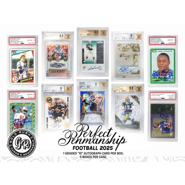 2025 Gold Rush Perfect Penmanship Football Box  1 CARD
