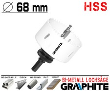 HSS Bi-Metall Lochsäge Ø 68 mm Metall Bohrkrone Dosen Fräser Loch Bohrer -PROFI-