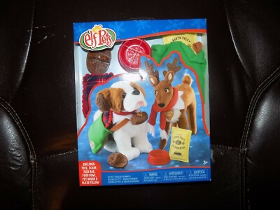 ELF PETS GOOD TIDINGS TOY TOTE & SCARF SET NEW 