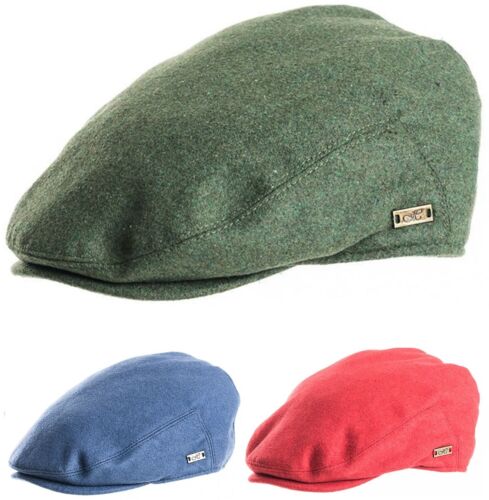 Plain Flat Cap Newsboy Hats Baker Boy Cap Peaked Country Hat Red, Green, Blue - Picture 1 of 4