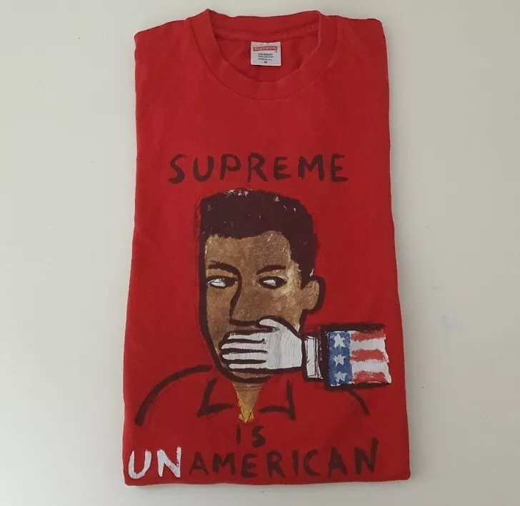 T shirt SS14 Supreme Unamerican taille M moyen Supreme Is Not American Rare