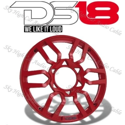 DS18 PRO Universal 6.5" Inch Plastic Speaker Grill Cover Red Set of 2