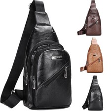 US Mens Chest Sling Bag Shoulder Pack Cross Body Handbag Sports Travel Backpack