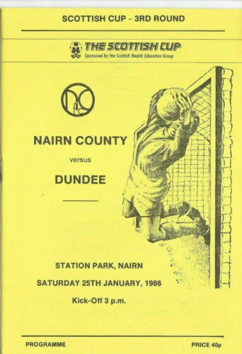 Dundee Football Scottish Fixture Programmes (1980s)
