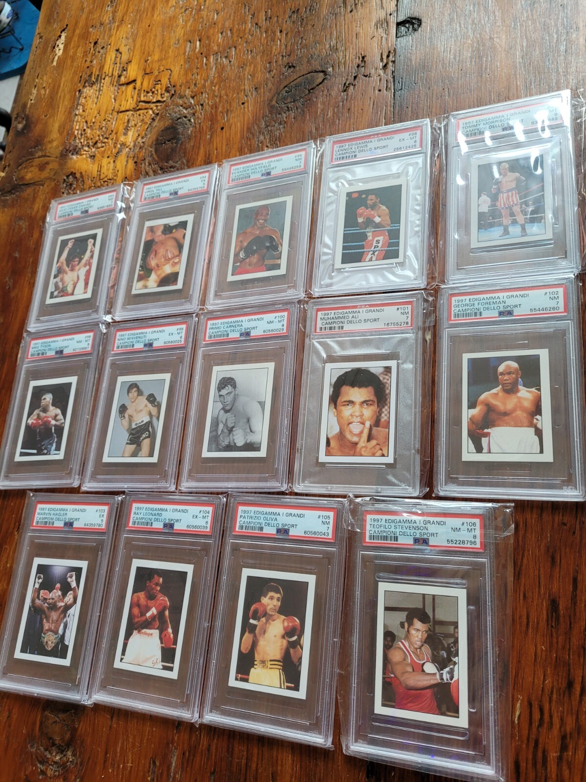 1997 EDIGAMMA ONLY GRADED COMPLETE BOXING 14 CARD SUBSET !! view 2