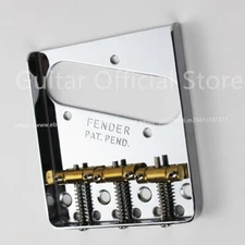 Vintage Telecaster 3 Copper Saddle Tele Bridge  Chrome for Fender AmericanGuitar