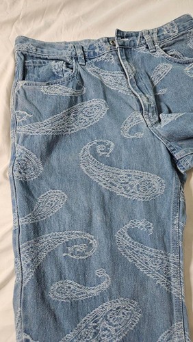 THISISNEVERTHAT Men's Paisley Printed Denim Jeans Size Medium - Picture 7 of 12