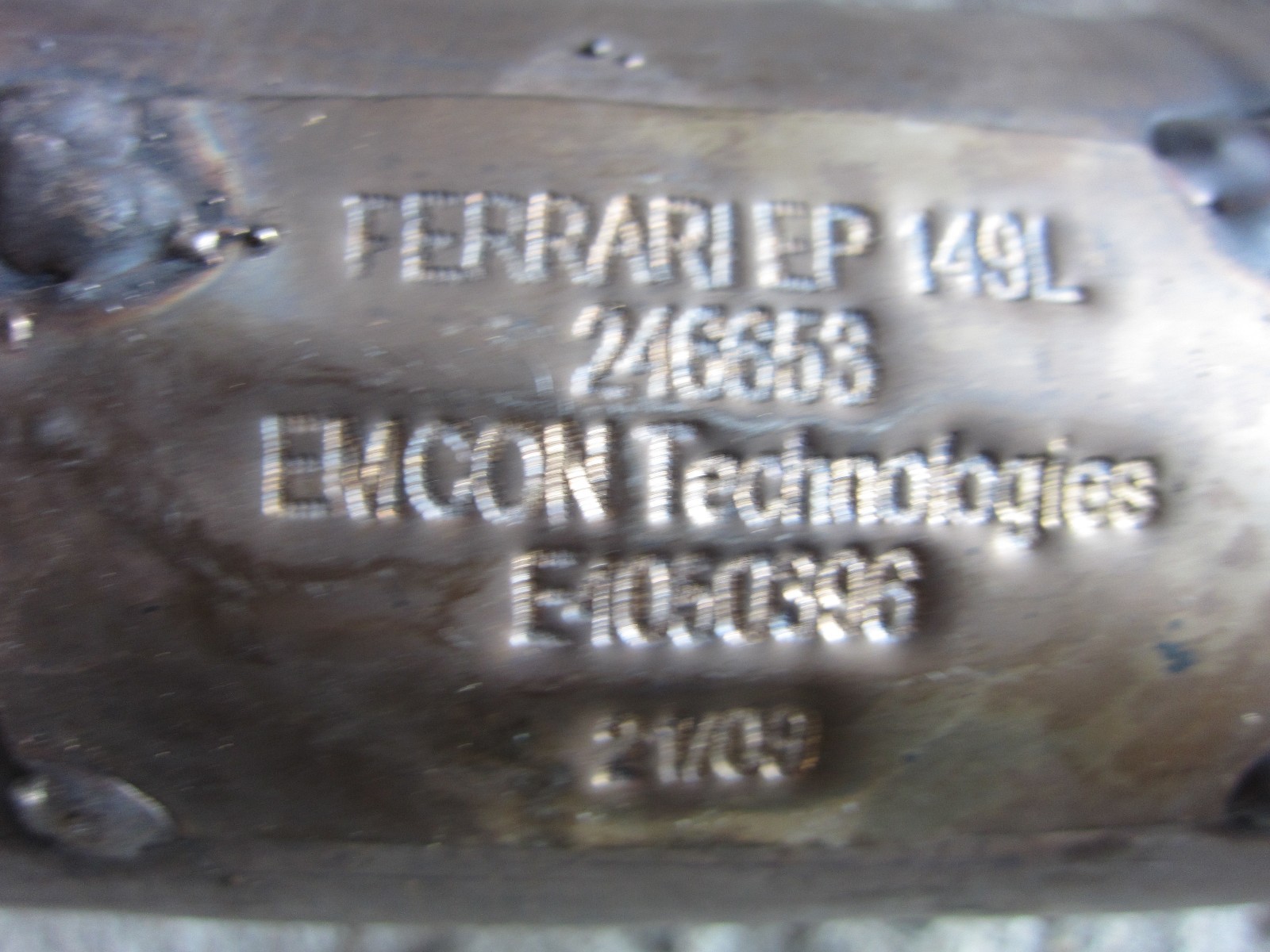 Ferrari California. LH Exhaust Extension Pipe. Part# 246653