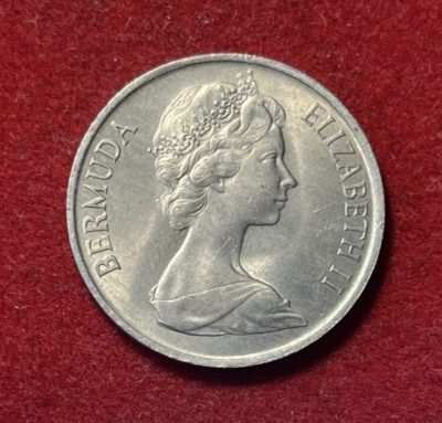 Bermuda 25 Cents 1970 Copper-Nickel Coin KM#18 T6110