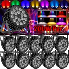 10PCS 270W 18 LED RGBW PAR Can Stage Lighting DMX Party Club Wedding Show Lights