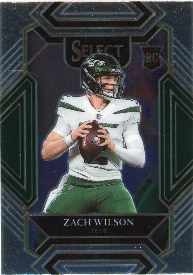 Zach Wilson Rookie 2021 Panini Select Club #244 New York Jets Football Card NFL