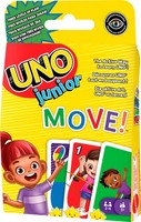 Mattel Games UNO Junior Move Kids Card Game With Action Rules For Family Night,