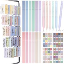 Bible Journaling Kit with 12 No Bleed Bible Highlighters, 6 Smooth Gel Pens a...