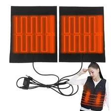 USB Electric Vest Jacket Clothes Heating Pad Heater Winter Warm Thermal Warming
