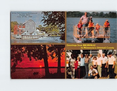 Postcard Greetings from Richville in Minnesotas Ottertail County Minnesota USA