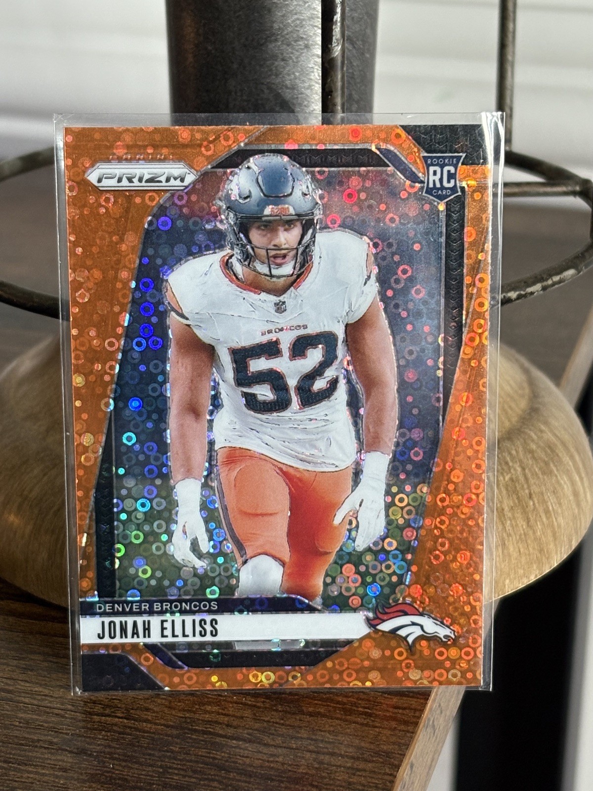 Jonah Elliss 2024 Panini Prizm #356 Orange Disco Prizm Denver Broncos
