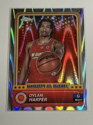 2024 Topps Chrome McDonald s All-American Dylan Harper #88 RayWave Refractor
