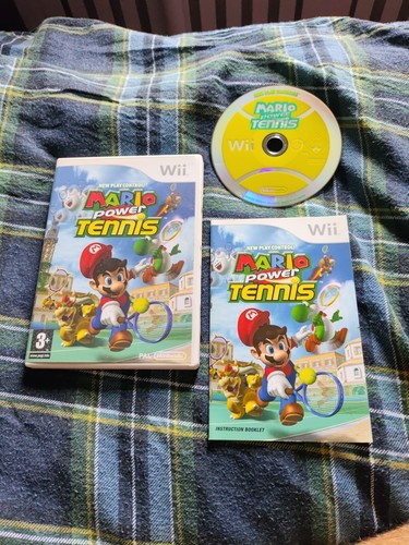 Mario Power Tennis Nintendo Wii Videospiel PAL Version mit Handbuch
