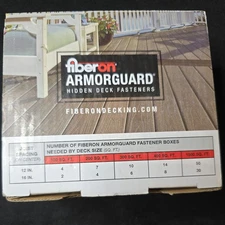 Fiberon ArmorGuard Hidden Deck Fastener Kit  BKT BRD VER HF C90 GROOVED PLANK 