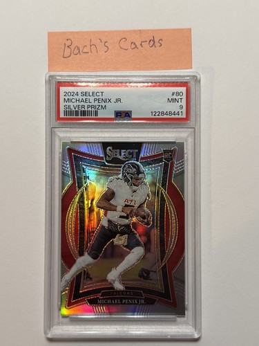 2024 Panini Select - Concourse Michael Penix Jr. #80 Silver Prizm (RC)