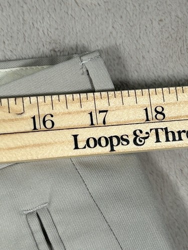 CANALI Current 1934 Cream Beige 100% Wool Luxury Flat Front Pants Trousers - 34 - Picture 16 of 24