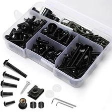 177Pcs Motorcycle Fairing Bolt Kit, M5 M6 Stainless Steel Windscreen Screws Fast