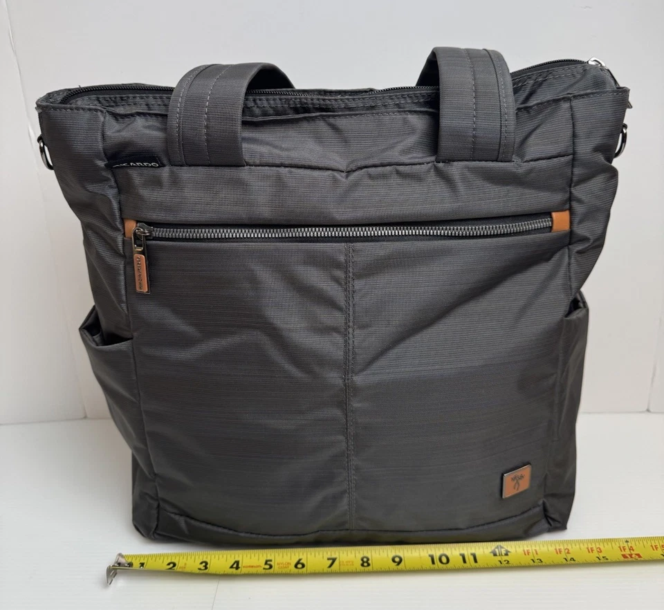 "Bolso de lona suave Ricardo Beverly Hills equipaje de fin de semana lona gris 16""" Foto 2 de 4