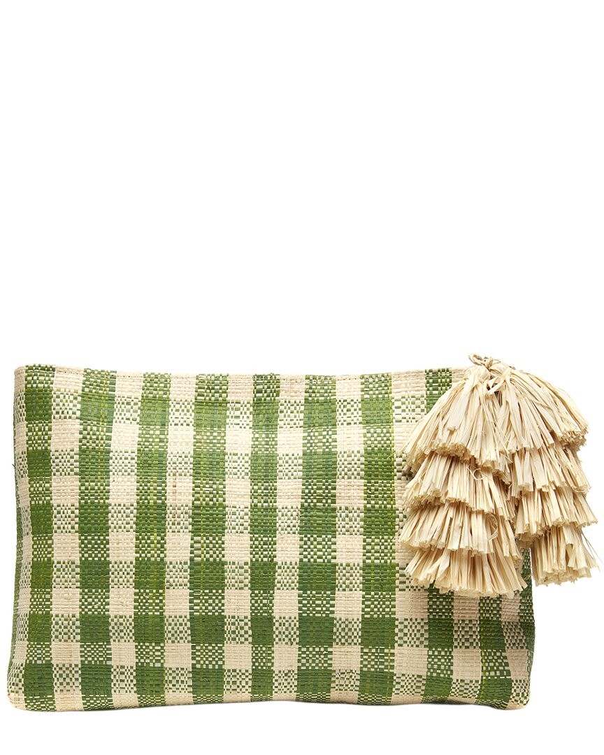 Mar Y Sol Hazel Raffia Clutch Women's Green