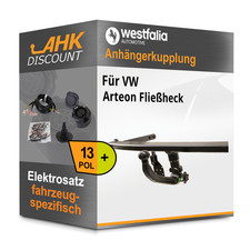 Für VW Arteon 03.2017-jetzt WESTFALIA Anhängekupplung abnehmbar + 13polig E-Satz