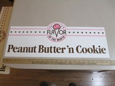 Baskin Robbins ice cream 1980s Flavor of Month sign PEANUT BUTTER COOKIE