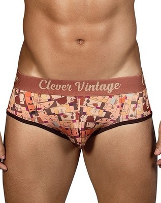 Clever Moda Modern Art Brief - Multicolor Character Print -  XL (34-36 inch)